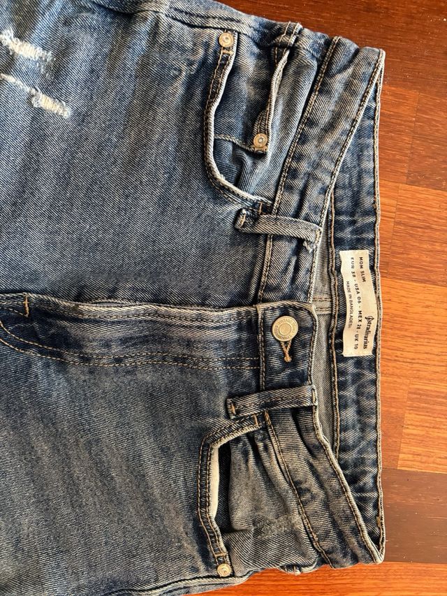 Tejano Mom Azul Desgastado