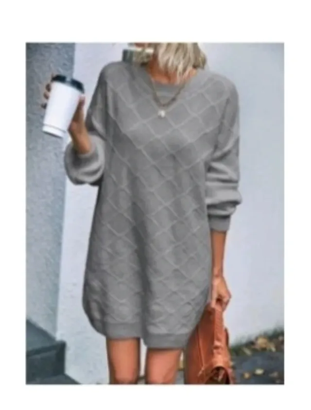 Vestido punto gris talla única