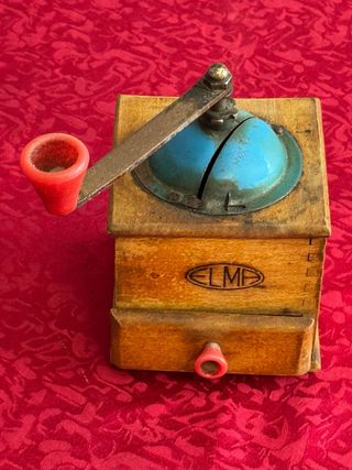 Molinillo café antiguo ELMA madera y metal