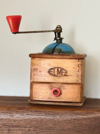 Molinillo café antiguo ELMA madera y metal