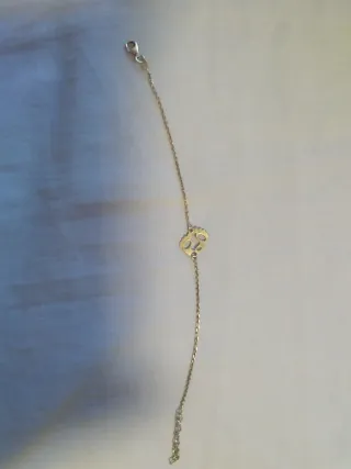 Pulsera de plata dorada