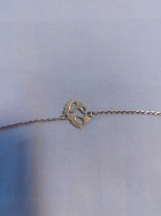 Pulsera de plata dorada