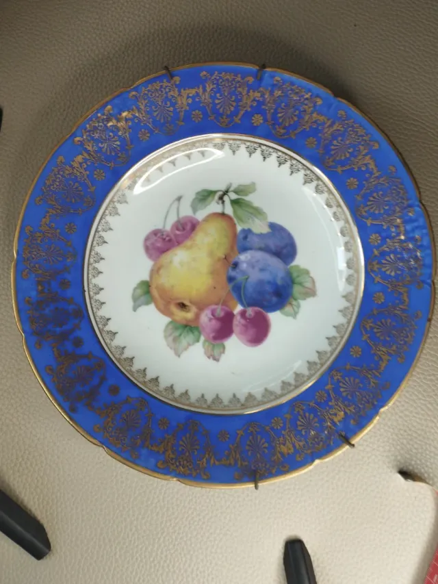 Plato Limoges porcelana 24cm frutas