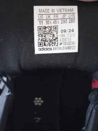 Zapatillas Adidas Negras y Rojas Talla 45 y 1/3