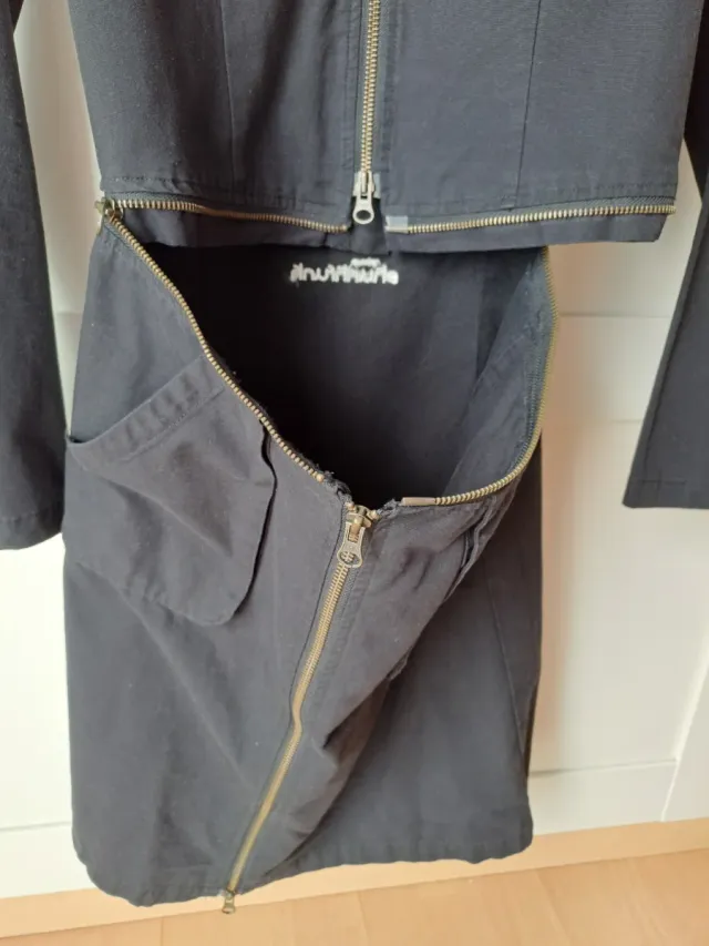 Vestido Skunkfunk Negro Cremallera