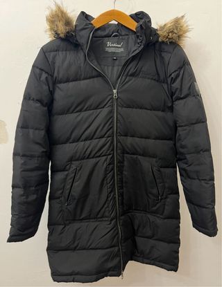 Piumino Vertical Nero con Cappuccio Donna