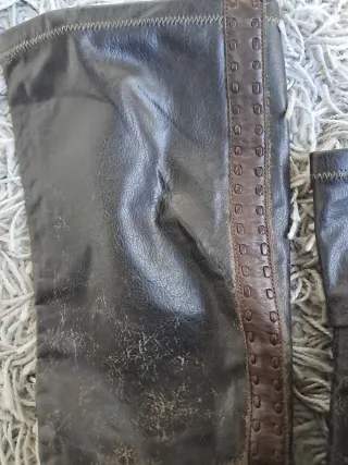 Botas altas de cuero marrón