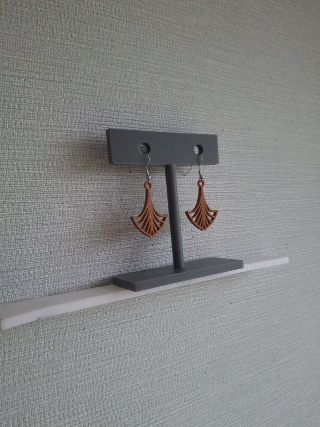 Pendientes Oso Corazón Artesanales Marrones