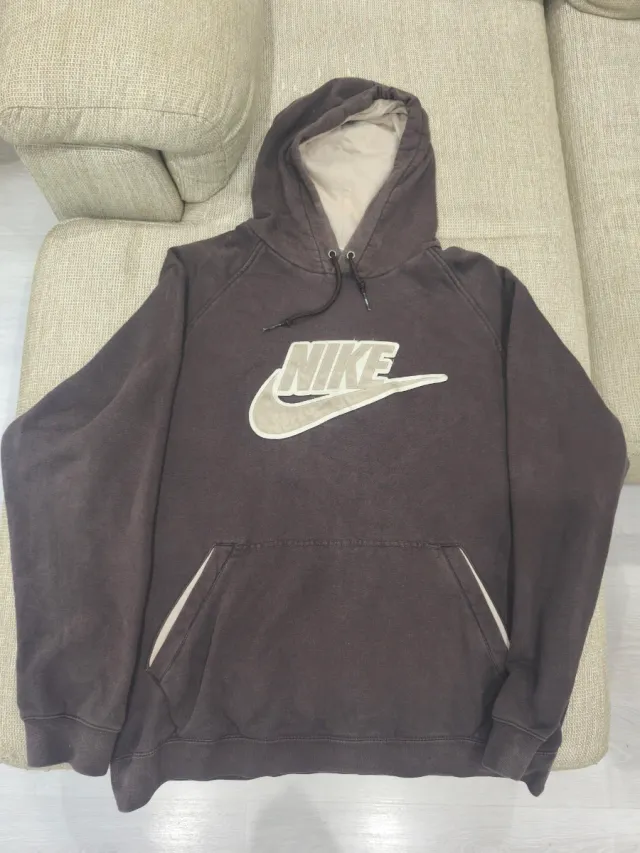 Felpa Nike Vintage Y2K Marrone Beige