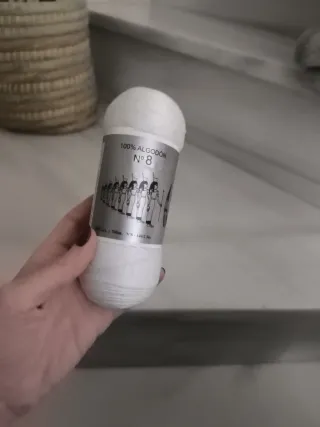 Bobina de algodón blanco