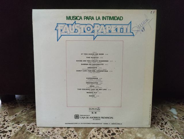 Vinilo Fausto Papetti - Música para la Intimidad