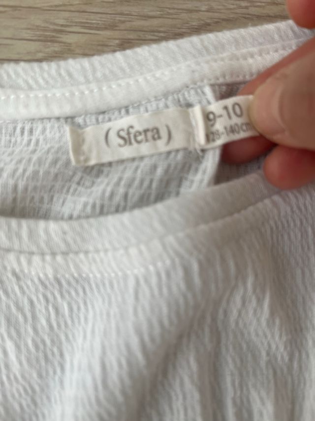 Blusa blanca Sfera niña 9-10 años