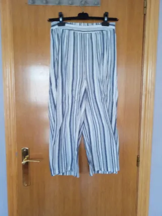 Pantalón rayas blanco y azul