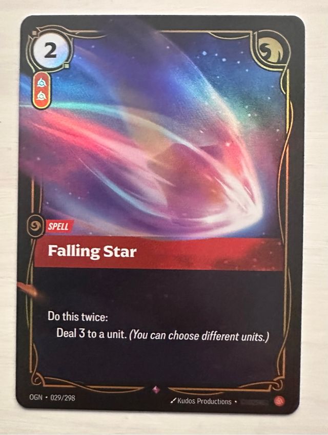 Carta Riftbound Falling Star OGN 029/298