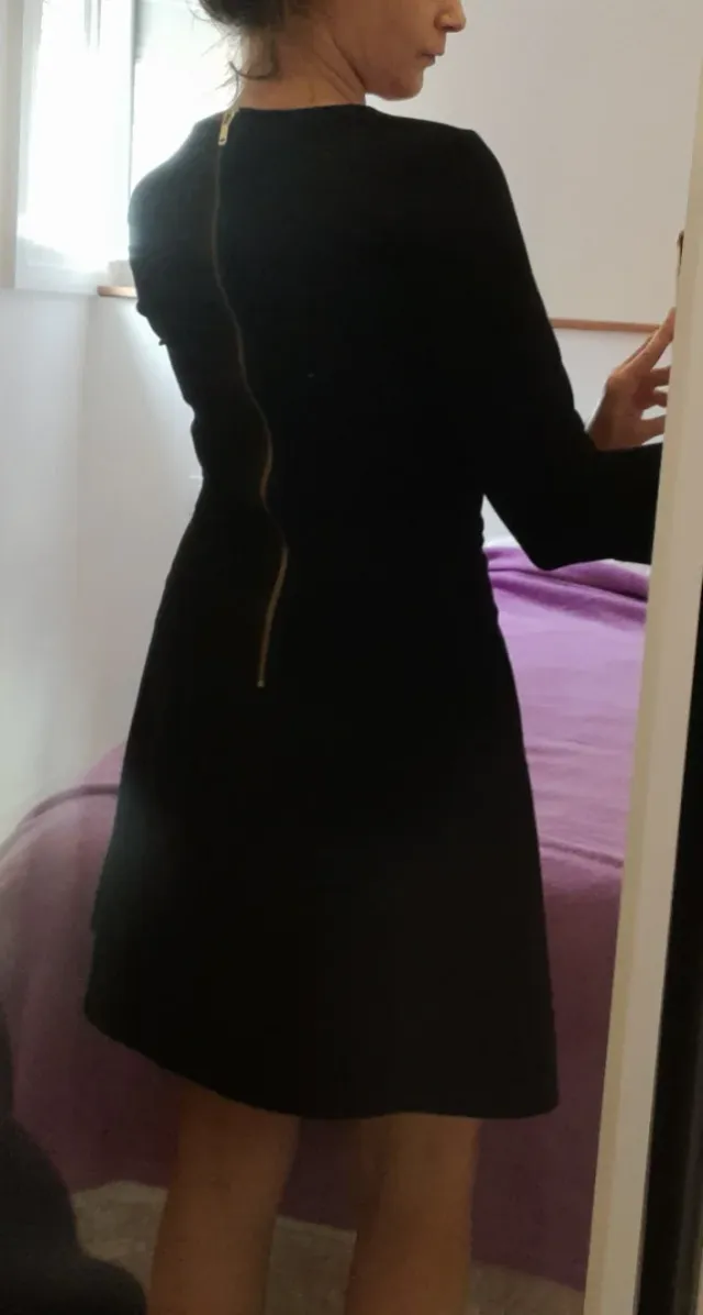 Vestido negro midi Gas