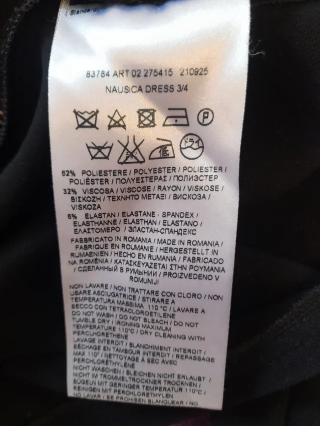 Vestido negro midi Gas