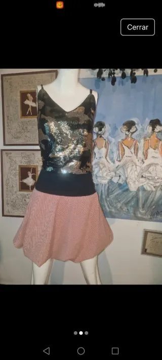 #25 Conjunto top lentejuelas y falda