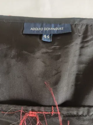 Top Adolfo Dominguez Negro y Rosa Talla M