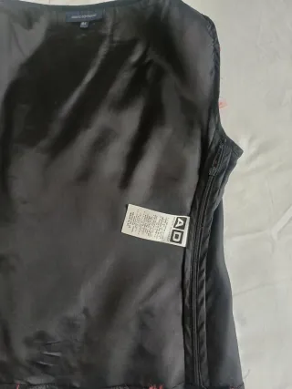 Top Adolfo Dominguez Negro y Rosa Talla M