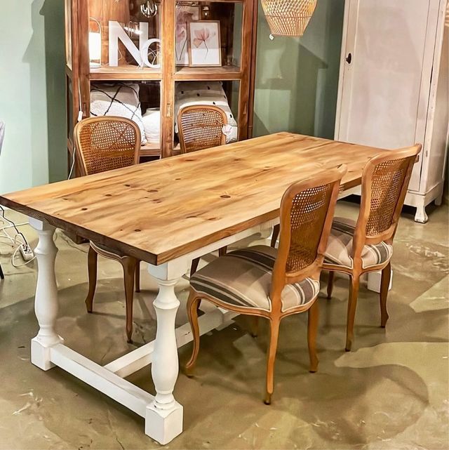 Mesa rústica madera pino a medida