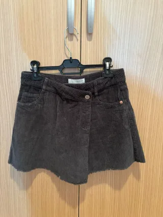 Pantalón corto pana marrón