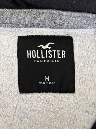 Sudadera Hollister Gris y Blanca Talla M