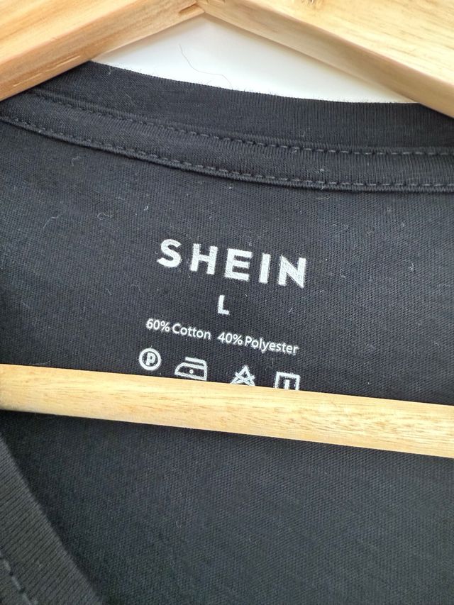 Camiseta negra Shein mujer talla L