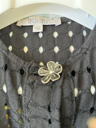 Vestido fiesta niña negro y amarillo