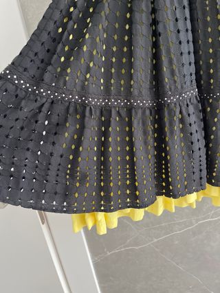 Vestido fiesta niña negro y amarillo