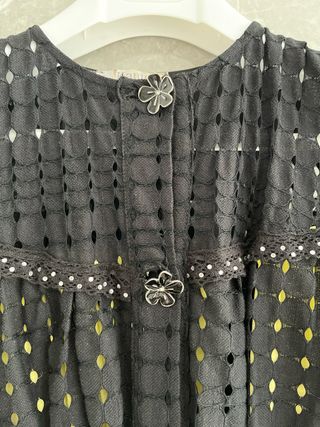 Vestido fiesta niña negro y amarillo