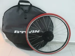 Rueda trasera bici carretera 26'' + funda