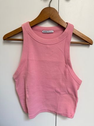 Camiseta Bershka Rosa Talla L