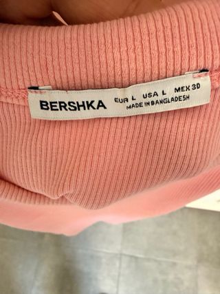Camiseta Bershka Rosa Talla L