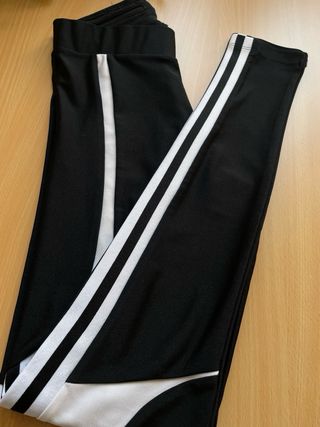 Leggings Adidas Talla XS Negro y Blanco