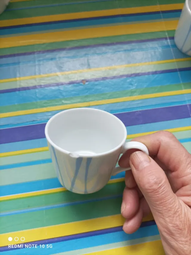 Juego de 6 tazas de café de porcelana