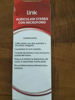 Auricolari Link Stereo con Microfono.