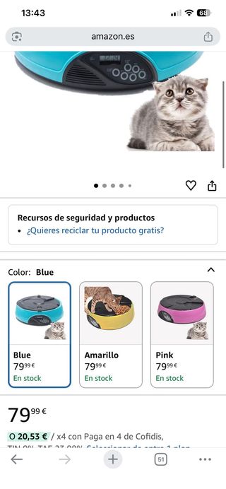 Comedero Automático Perros/Gatos DeliDinner