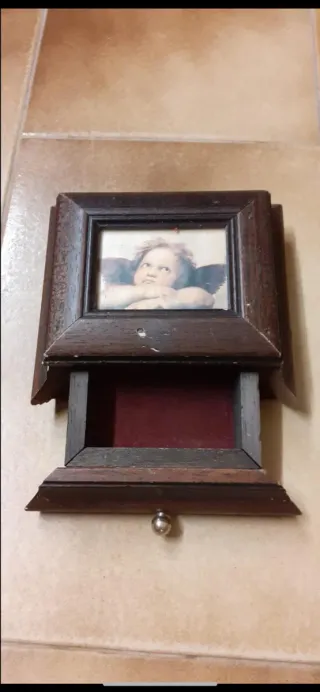 Portagioie angioletto vintage marrone