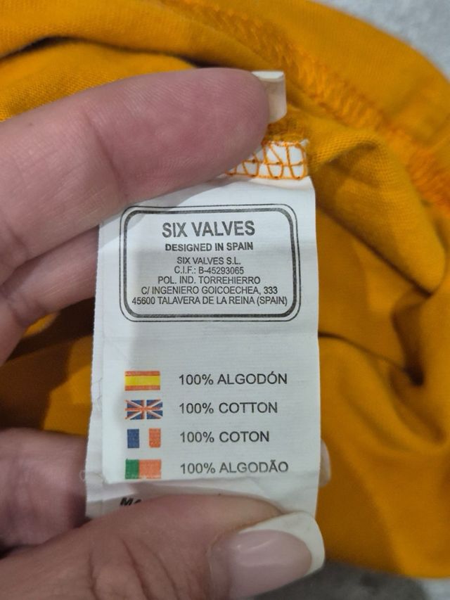 Camiseta Sixvalves Talla L Estampado Motero