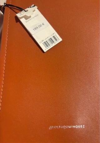 Bolso Adolfo Domínguez Piel Marrón Nuevo