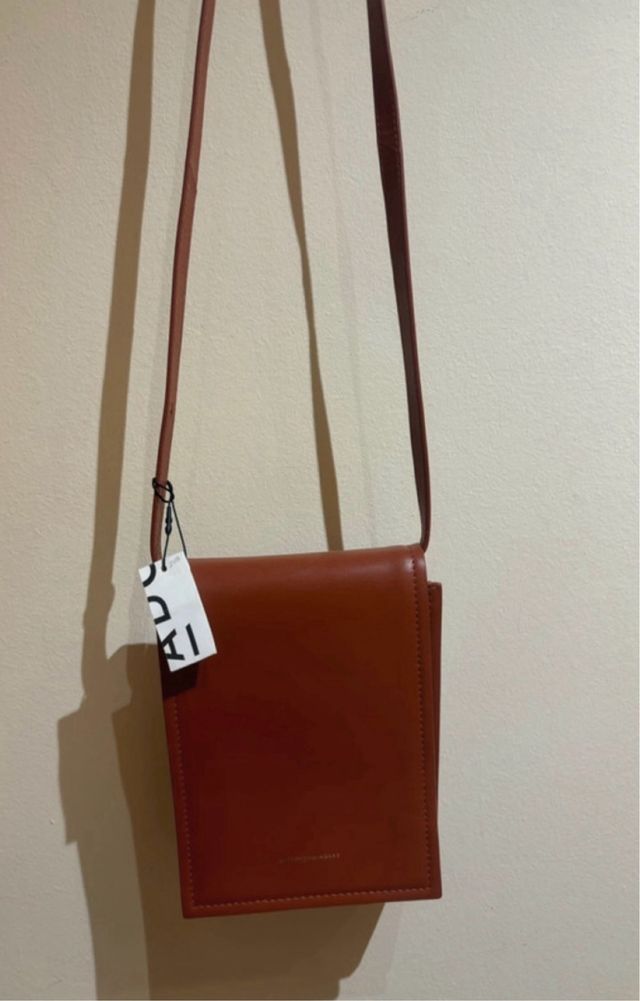 Bolso Adolfo Domínguez Piel Marrón Nuevo