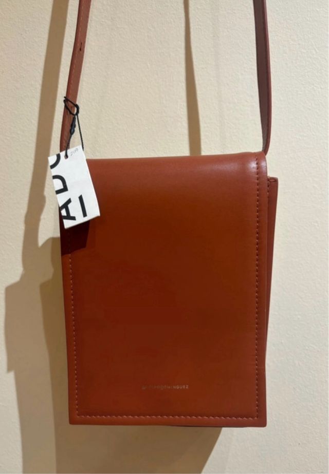 Bolso Adolfo Domínguez Piel Marrón Nuevo