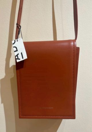 Bolso Adolfo Domínguez Piel Marrón Nuevo