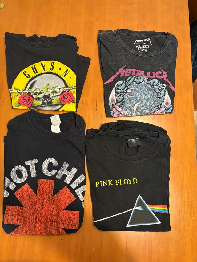 Lote 4 Camisetas Rock