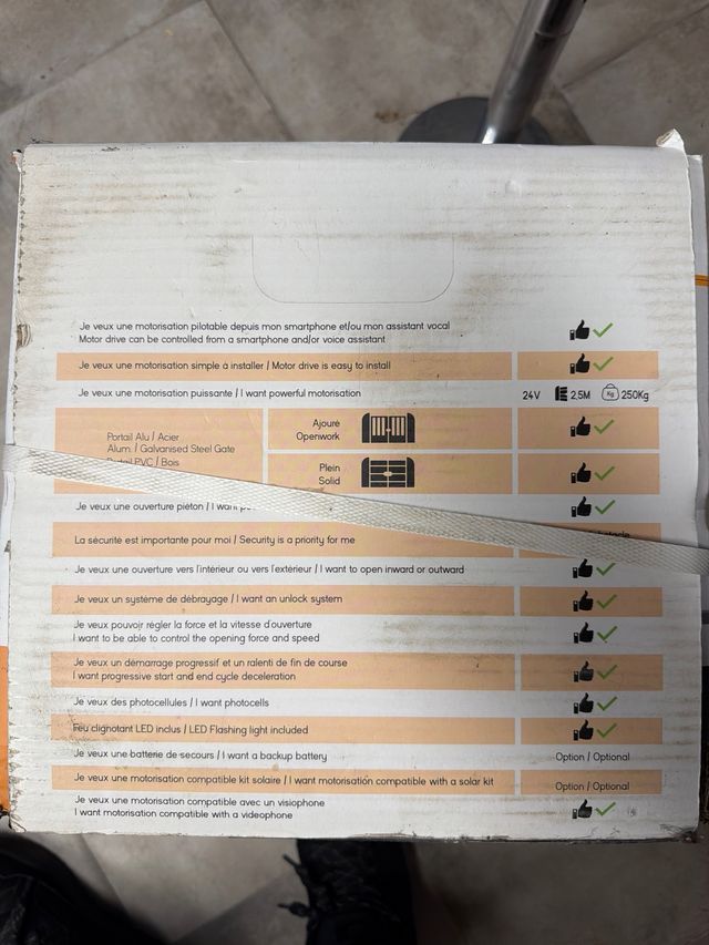 Kit Motor Extel Umii XB 250 para Puertas Abatibles