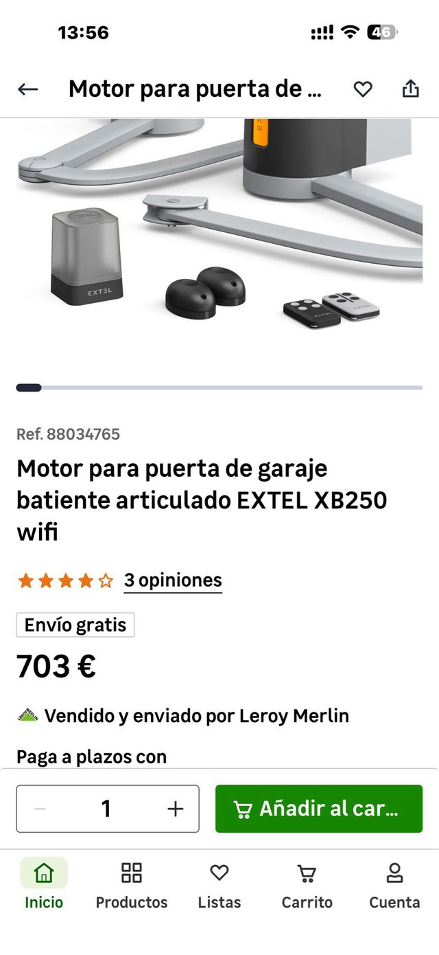 Kit Motor Extel Umii XB 250 para Puertas Abatibles