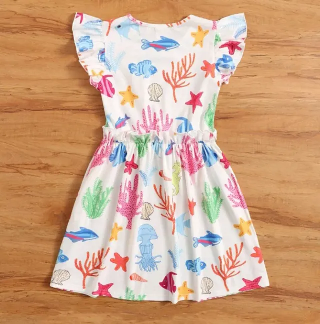 Vestido niña estampado marino