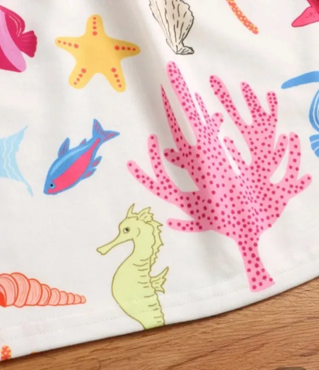 Vestido niña estampado marino