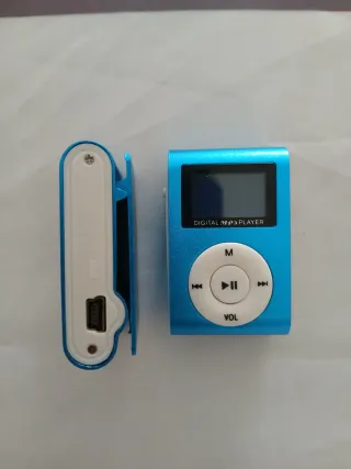 2 Reproductores MP3 Azul + Auriculares y USB