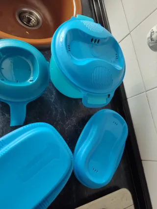 Lote Tupperware Azul y Morado